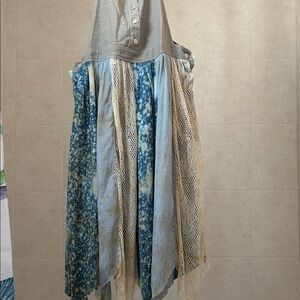 We The Free Blue and Taupe Skirt-all